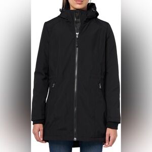 CALVIN KLEIN Black Hooded Zip-Up Jacket - like new